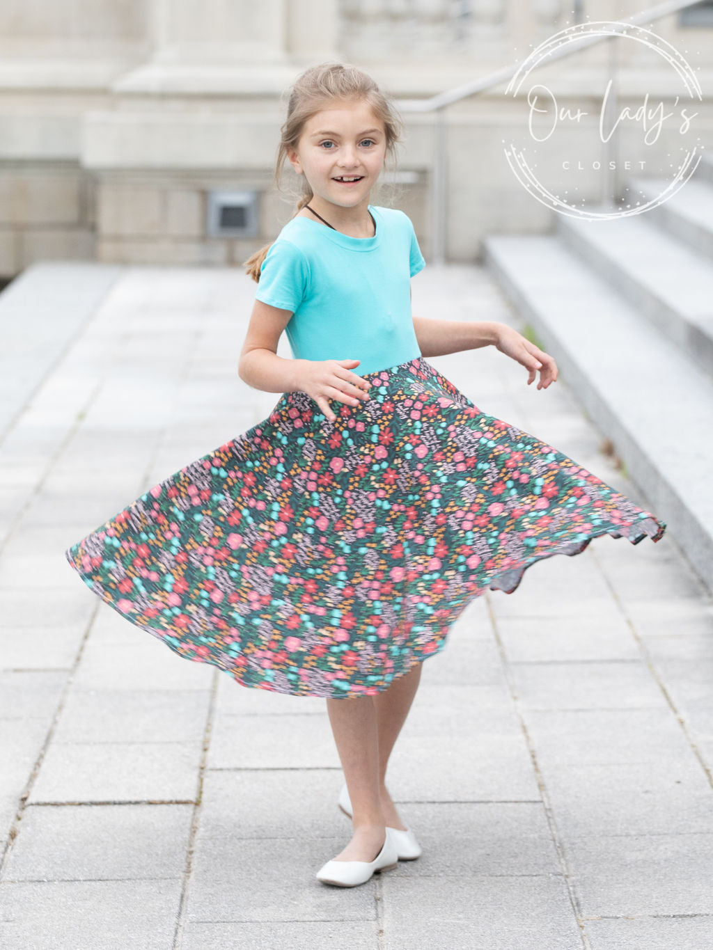 Hail Mary Floral Dress in Red